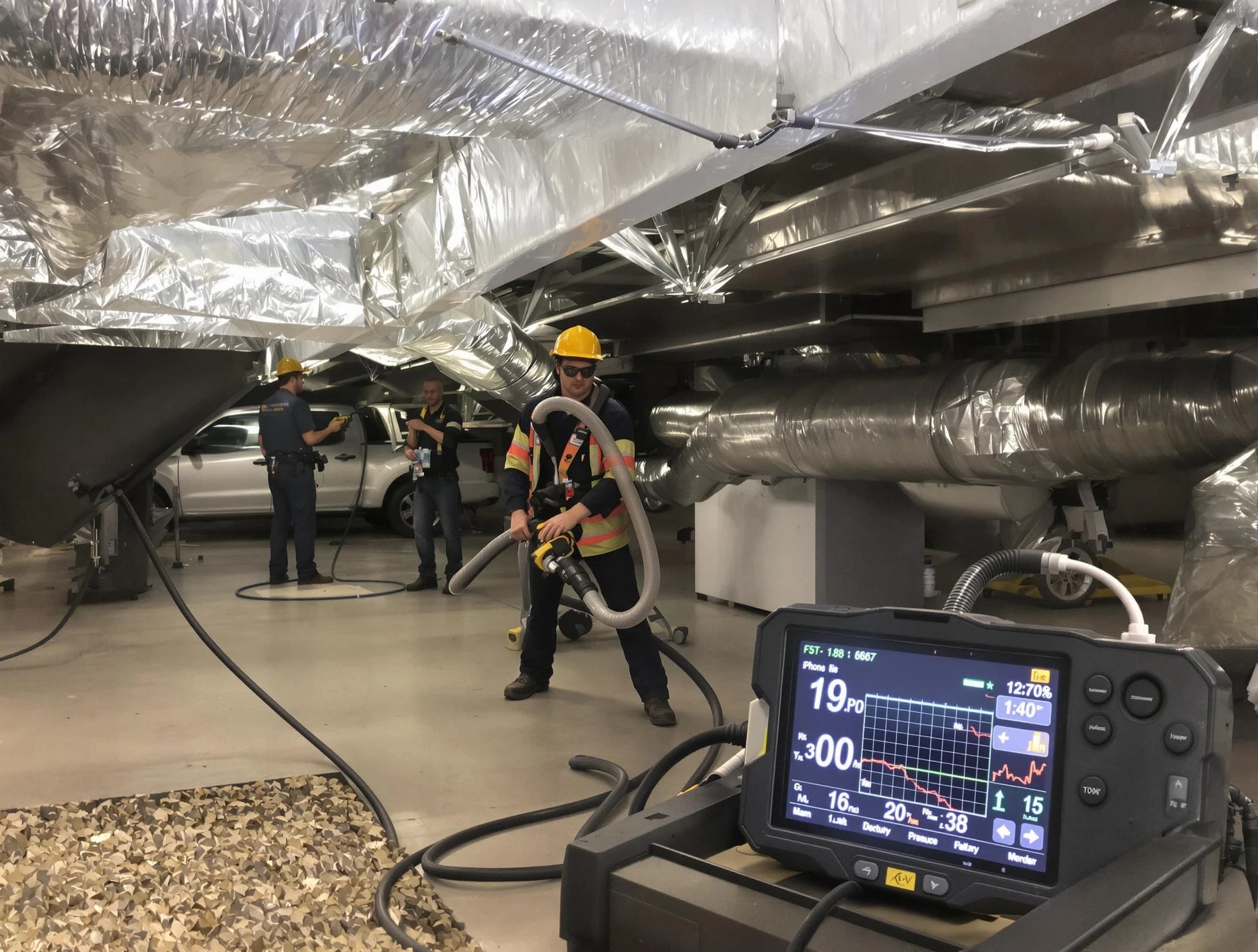 Professional negative pressure duct cleaning by Childersburg Air Duct Cleaning in Childersburg