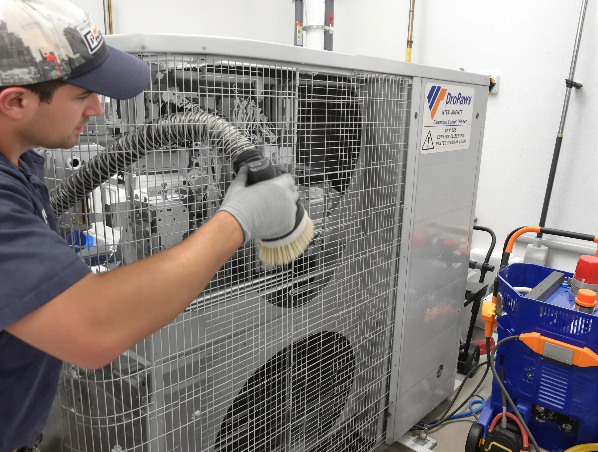 Childersburg Air Duct Cleaning specialist performing precision AC coil cleaning for improved system performance in Childersburg