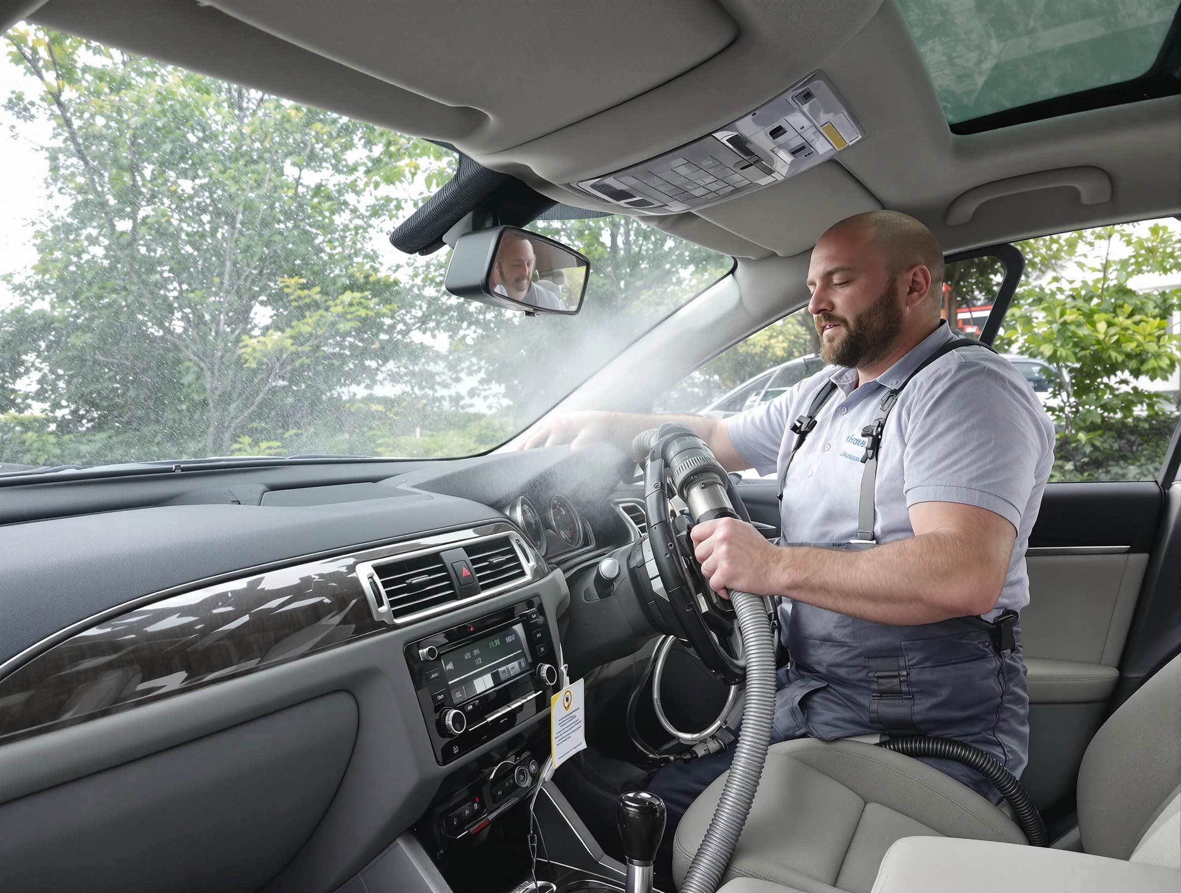 Childersburg Air Duct Cleaning specialist performing professional car duct cleaning in Childersburg