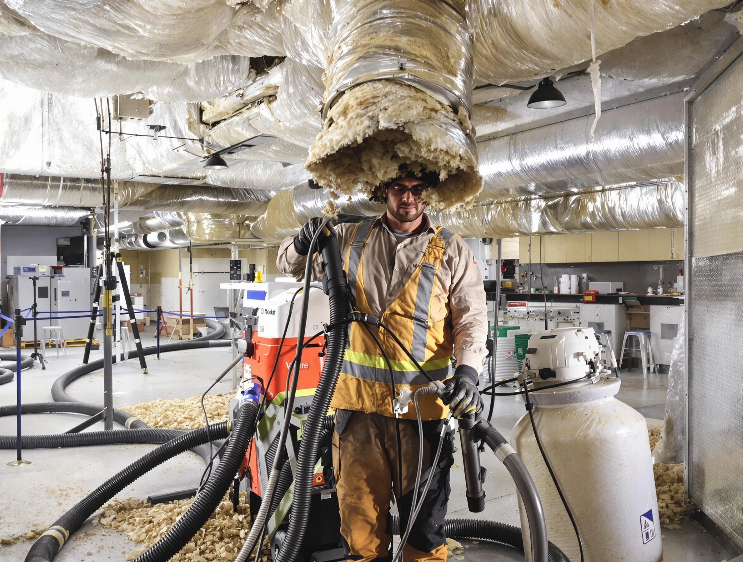 Professional vacuum insulation removal by Childersburg Air Duct Cleaning expert in Childersburg
